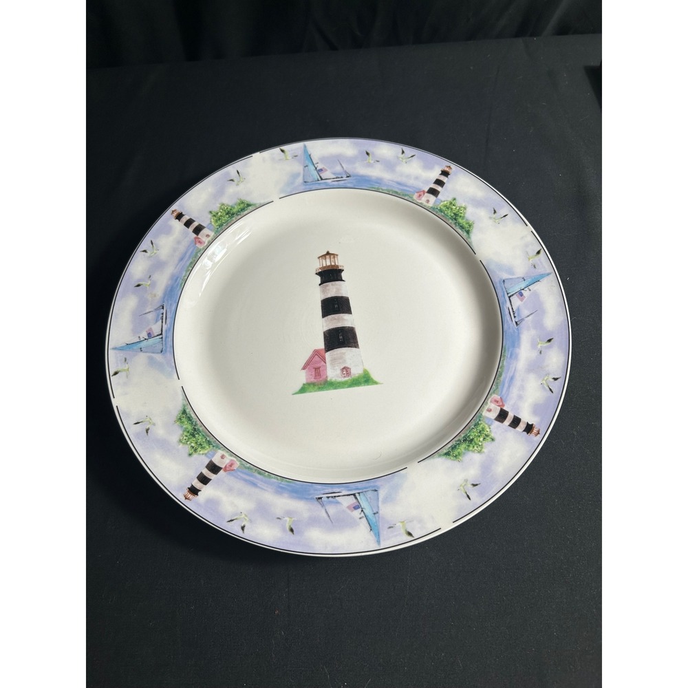 Nautical‎ Lighthouse Plate Coastal Beach Seaside Home Decor Dinner Collectible